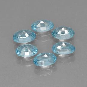 Achetez naturel 4,26ct bleue zircon gems, coupe ovale, en provenance cambodge chez gemselect. en stock, livraison internationale!