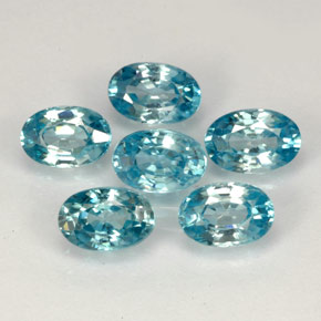 Achetez naturel ct bleue zircon gems, coupe ovale, en provenance cambodge chez gemselect. en stock, livraison internationale!