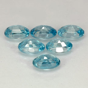 Achetez naturel ct bleue zircon gems, coupe ovale, en provenance cambodge chez gemselect. en stock, livraison internationale!