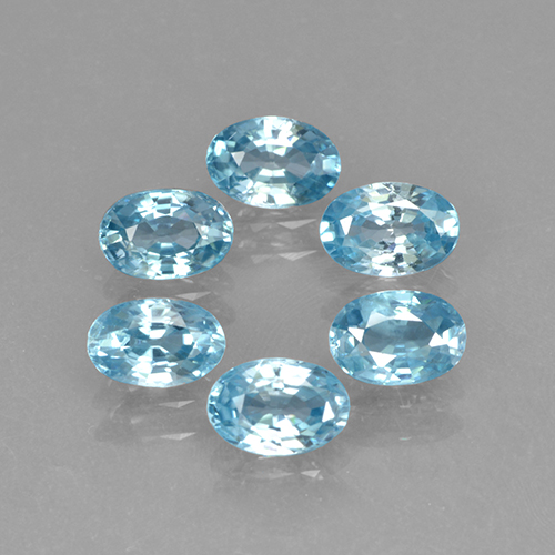 Achetez naturel 4,36ct bleue zircon gems, coupe ovale, en provenance cambodge chez gemselect. en stock, livraison internationale!