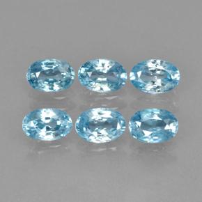 Achetez naturel 4,36ct bleue zircon gems, coupe ovale, en provenance cambodge chez gemselect. en stock, livraison internationale!