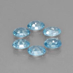 Achetez naturel 4,36ct bleue zircon gems, coupe ovale, en provenance cambodge chez gemselect. en stock, livraison internationale!