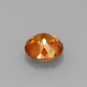 Zircon orange naturelle coupe roude, 0,94 ct, VVS-VS