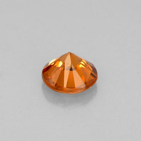Zircon orange naturelle coupe roude, 0,91 ct, VVS-VS