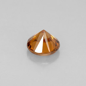 Zircon orange naturelle coupe roude, 0,93 ct, VVS-VS