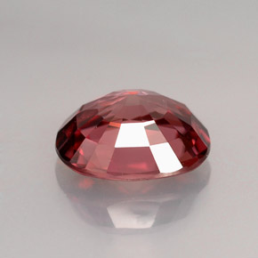 Zircon rose naturelle coupe ovale, 4,18 ct, VVS