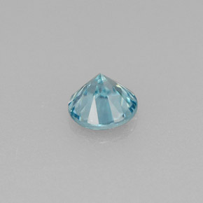 Zircon bleue naturelle coupe roude, 0,68 ct, VS