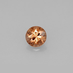 Zircon orange naturelle coupe roude, 1,01 ct, VVS