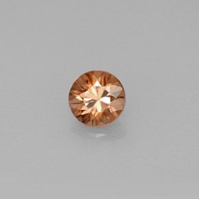 Zircon orange naturelle coupe roude, 1,01 ct, VVS
