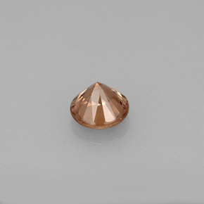 Zircon orange naturelle coupe roude, 1,01 ct, VVS