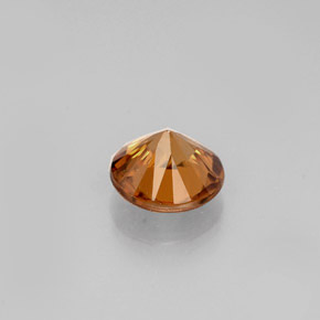 Zircon orange naturelle coupe roude, 0,99 ct, VVS