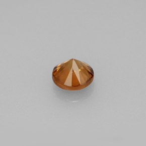 Zircon orange naturelle coupe roude, 1,01 ct, VVS-VS