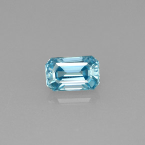 Zircon Bleu naturelle Taille émeraude, 0.94 ct, VVS
