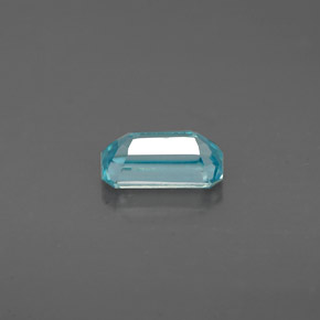 Zircon bleue naturelle taille émeraude, 0,88 ct, VVS