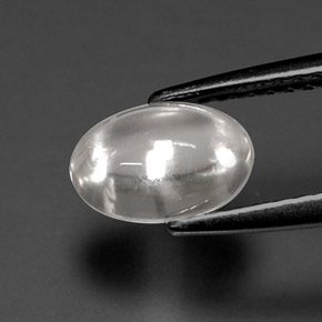 Zircon blanc naturelle coupe ovale, 1,72 ct, transparent