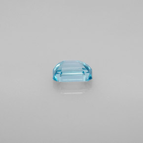 Zircon bleue naturelle taille émeraude, 1,02 ct, VVS