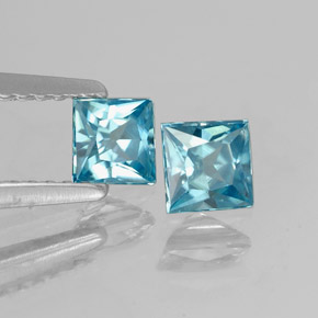 Achetez naturel ct bleue zircon gems, carré, en provenance cambodge chez gemselect. en stock, livraison internationale!