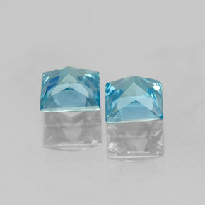 Achetez naturel ct bleue zircon gems, carré, en provenance cambodge chez gemselect. en stock, livraison internationale!