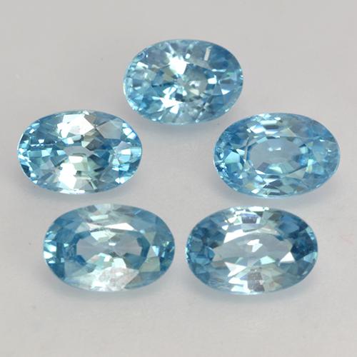 Achetez naturel 4,08ct bleue zircon gems, coupe ovale, en provenance cambodge chez gemselect. en stock, livraison internationale!