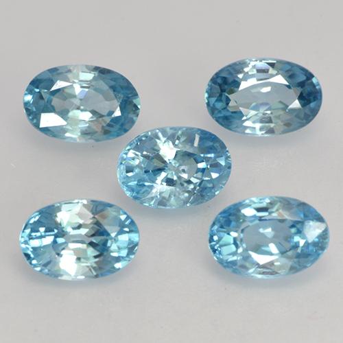 Achetez naturel 4,08ct bleue zircon gems, coupe ovale, en provenance cambodge chez gemselect. en stock, livraison internationale!
