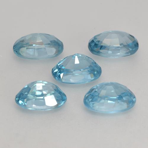 Achetez naturel 4,08ct bleue zircon gems, coupe ovale, en provenance cambodge chez gemselect. en stock, livraison internationale!