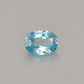 Zircon bleue naturelle coupe ovale, 0,70 ct, VS