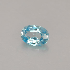 Zircon bleue naturelle coupe ovale, 0,70 ct, VS