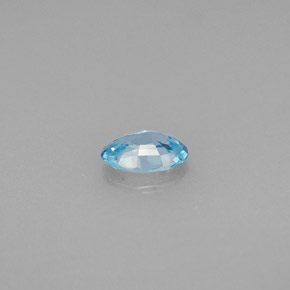 Zircon bleue naturelle coupe ovale, 0,54 ct, VVS-VS