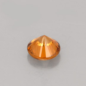 Zircon orange naturelle coupe roude, 0,80 ct, VVS-VS