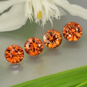 Achetez naturel 3,63ct orange zircon gems, coupe roude, en provenance cambodge chez gemselect. en stock, livraison internationale!