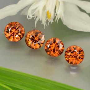 Achetez naturel 3,63ct orange zircon gems, coupe roude, en provenance cambodge chez gemselect. en stock, livraison internationale!