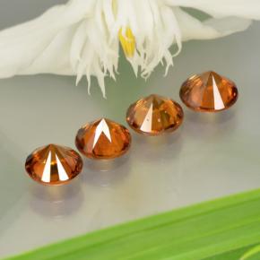 Achetez naturel 3,63ct orange zircon gems, coupe roude, en provenance cambodge chez gemselect. en stock, livraison internationale!