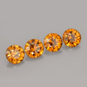 Achetez naturel ct orange zircon gems, coupe roude, en provenance cambodge chez gemselect. en stock, livraison internationale!