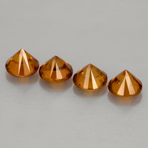 Achetez naturel ct orange zircon gems, coupe roude, en provenance cambodge chez gemselect. en stock, livraison internationale!