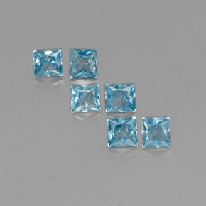 Achetez naturel ct bleue zircon gems, carré, en provenance cambodge chez gemselect. en stock, livraison internationale!