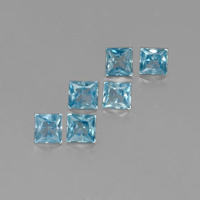 Achetez naturel ct bleue zircon gems, carré, en provenance cambodge chez gemselect. en stock, livraison internationale!