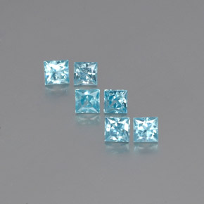 Achetez naturel ct bleue zircon gems, carré, en provenance cambodge chez gemselect. en stock, livraison internationale!