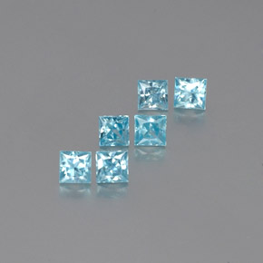 Achetez naturel ct bleue zircon gems, carré, en provenance cambodge chez gemselect. en stock, livraison internationale!