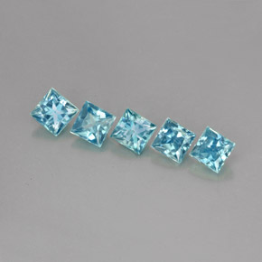 Achetez naturel ct bleue zircon gems, carré, en provenance cambodge chez gemselect. en stock, livraison internationale!