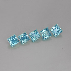 Achetez naturel ct bleue zircon gems, carré, en provenance cambodge chez gemselect. en stock, livraison internationale!