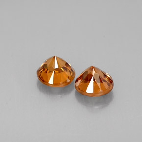 Achetez naturel ct orange zircon gems, coupe roude, en provenance cambodge chez gemselect. en stock, livraison internationale!