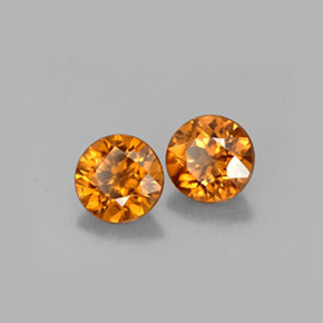 Achetez naturel ct Orange Zircon gems, Coupe roude, En provenance Cambodge chez GemSelect. En stock, livraison internationale!