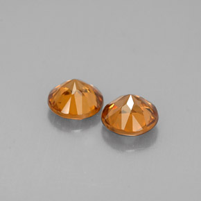 Achetez naturel ct Orange Zircon gems, Coupe roude, En provenance Cambodge chez GemSelect. En stock, livraison internationale!