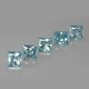 Achetez naturel ct bleue zircon gems, carré, en provenance cambodge chez gemselect. en stock, livraison internationale!