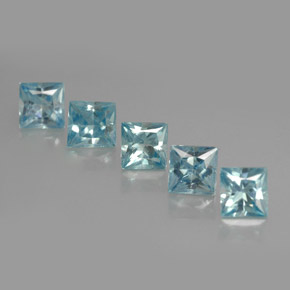 Achetez naturel ct bleue zircon gems, carré, en provenance cambodge chez gemselect. en stock, livraison internationale!
