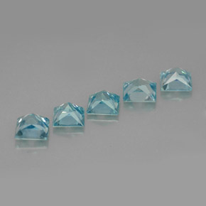 Achetez naturel ct bleue zircon gems, carré, en provenance cambodge chez gemselect. en stock, livraison internationale!