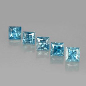 Achetez naturel ct bleue zircon gems, carré, en provenance cambodge chez gemselect. en stock, livraison internationale!