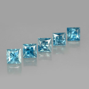 Achetez naturel ct bleue zircon gems, carré, en provenance cambodge chez gemselect. en stock, livraison internationale!