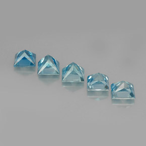 Achetez naturel ct bleue zircon gems, carré, en provenance cambodge chez gemselect. en stock, livraison internationale!