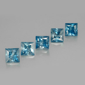 Achetez naturel ct bleue zircon gems, carré, en provenance cambodge chez gemselect. en stock, livraison internationale!